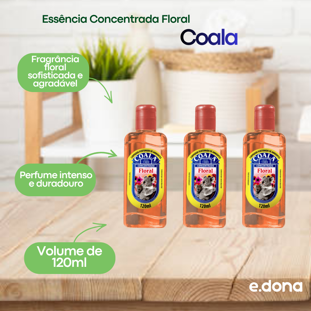 Essência Concentrada Floral Coala 120ml -3 Unidades