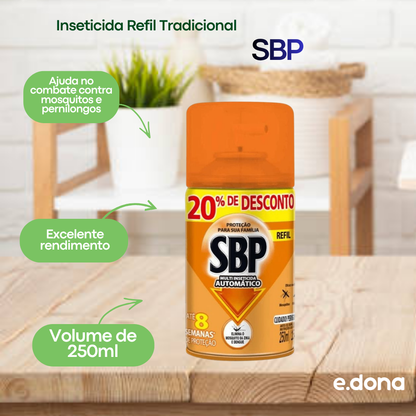 Inseticida SBP Refil Tradicional 250ml - Edição Promocional