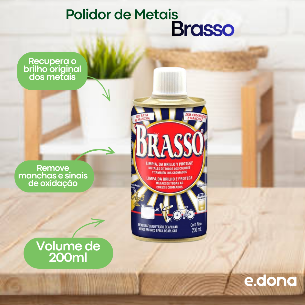 Polidor de Metais Brasso 200ml