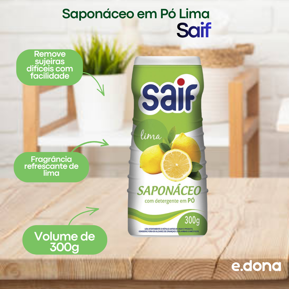 Saponáceo em Pó Lima 300g Saif
