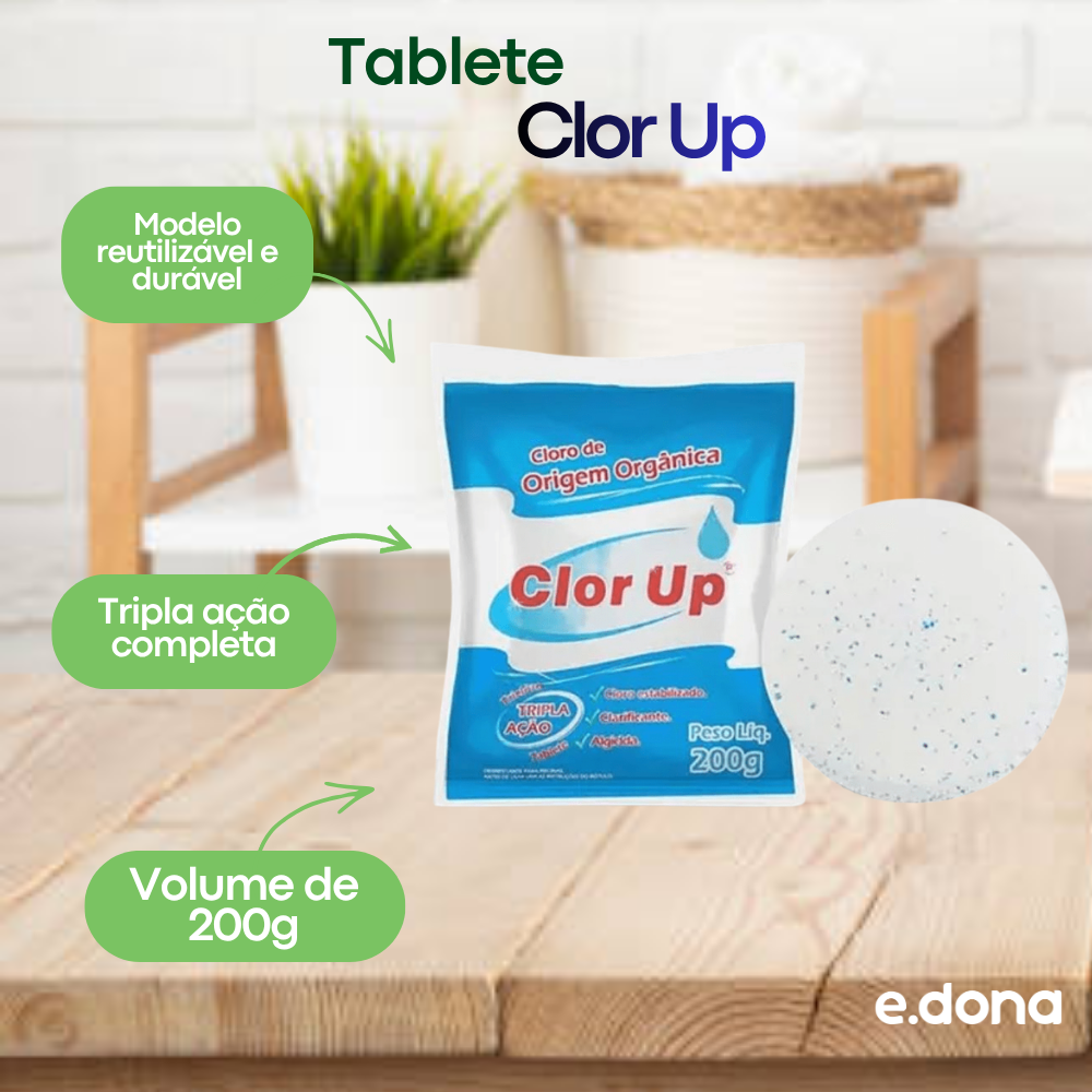 Tablete Clor Up Tabs 200g Tripla Ação