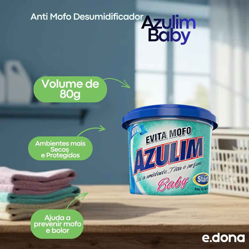Anti Mofo Desumidificador 80g Azulim Baby