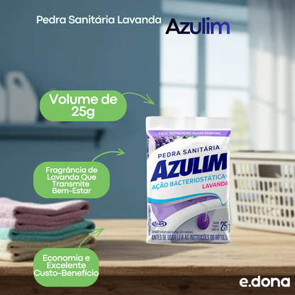 Pedra Sanitária Lavanda Azulim 48 Sachês de 25g