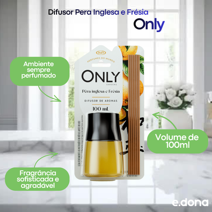 Difusor 100ml Pera Inglesa e Frésia Only