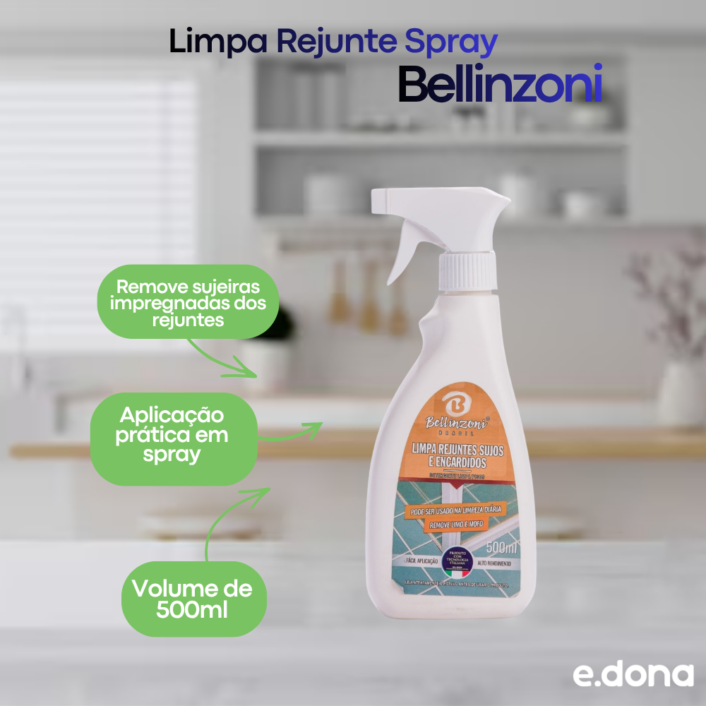 Limpa Rejunte Spray 500ml Bellinzoni