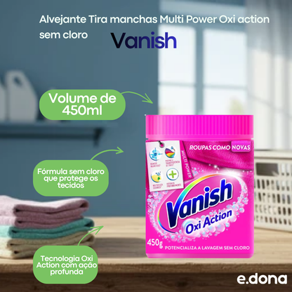 Alvejante Tira manchas Multi Power Oxi action sem cloro Vanish 450g
