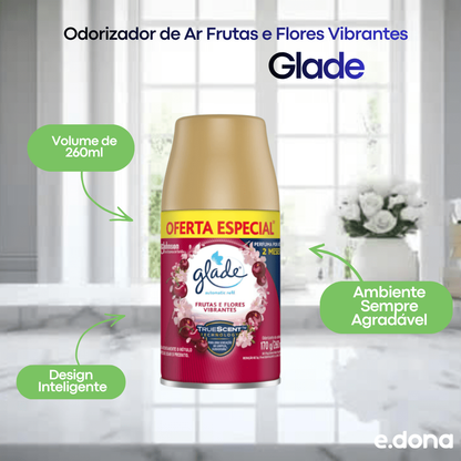 Odorizador de Ar Frutas e Flores Vibrantes Glade Refil 260ml