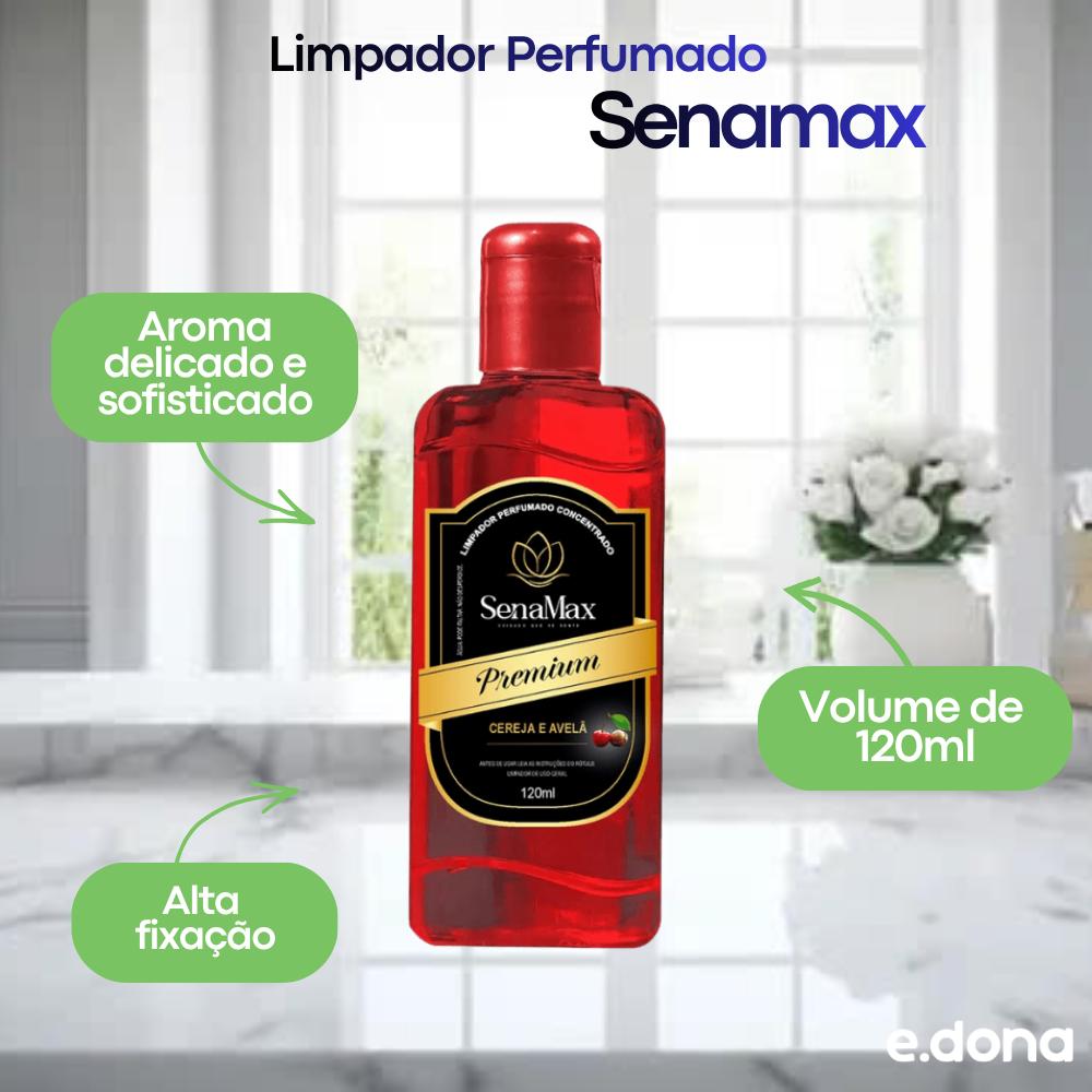 Limpador Perfumado 120ml Cereja e Avelã Senamax