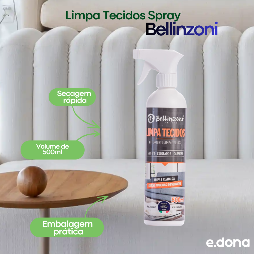 Limpa Tecidos Spray 500ml Bellinzoni