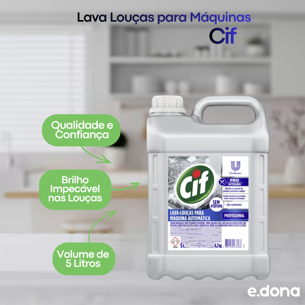 Lava Louças para Máquinas CIF 5 Litros
