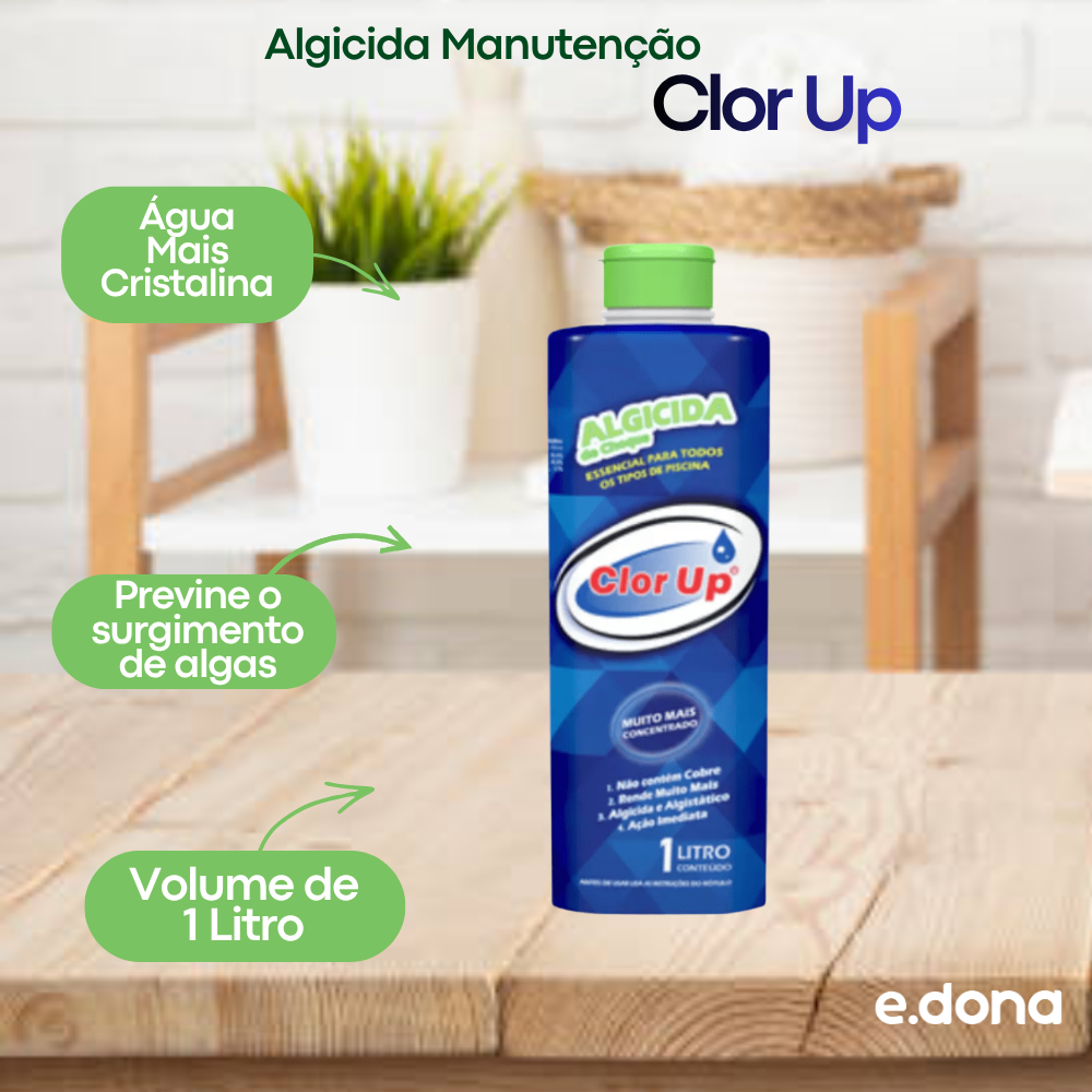 Algicida Manutenção 1 Litro Clor Up