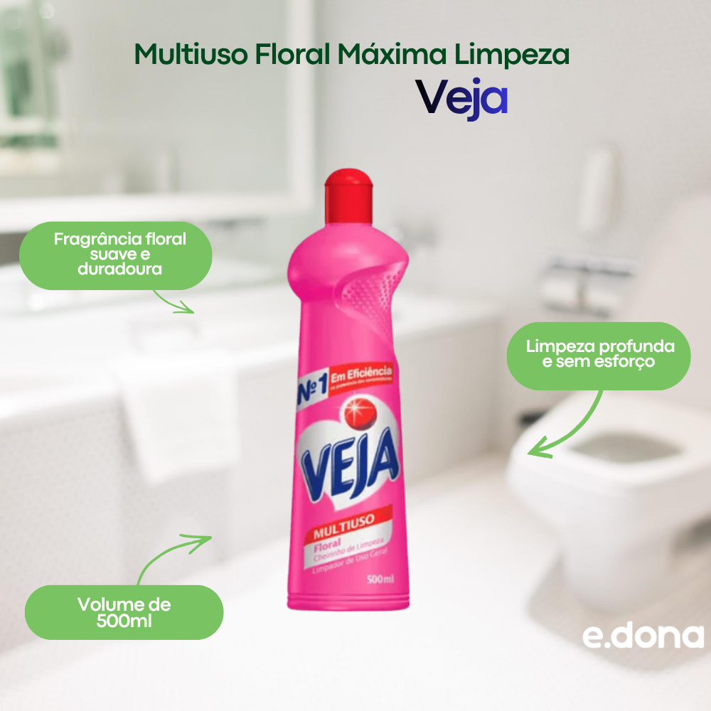 Multiuso Floral Máxima Limpeza Veja 500ml