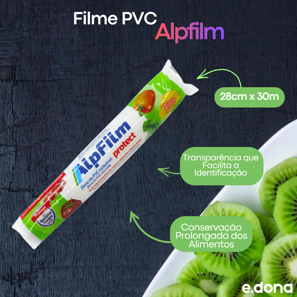 Filme PVC 28cm x 30m Alpfilm