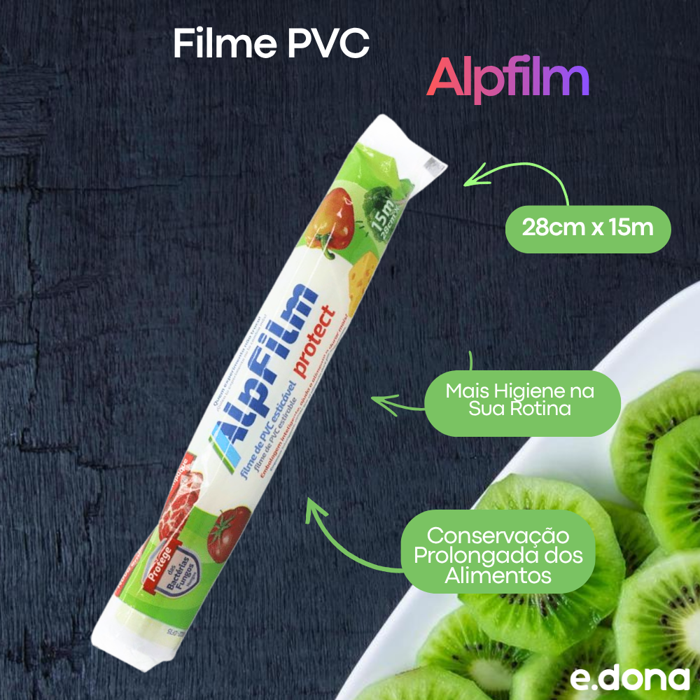 Filme PVC 28cm x 15m Alpfilm