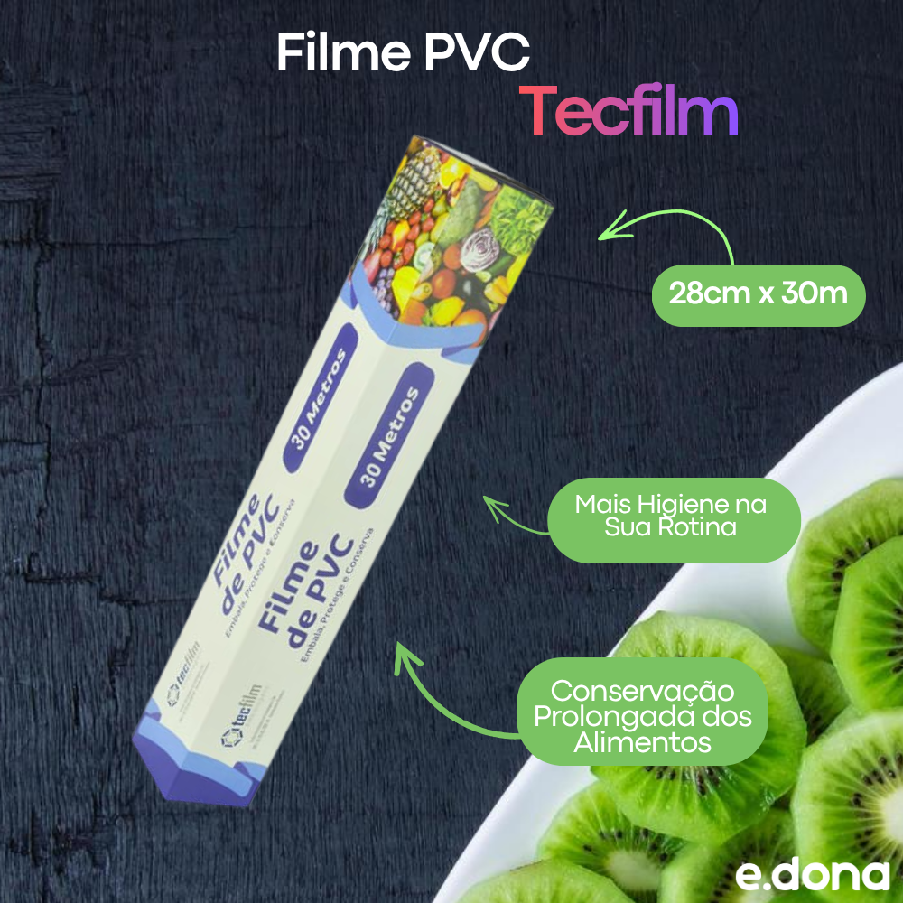 Filme PVC 28cm x 30m Tecfilm