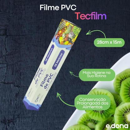 Filme PVC 28cm x 15m Tecfilm