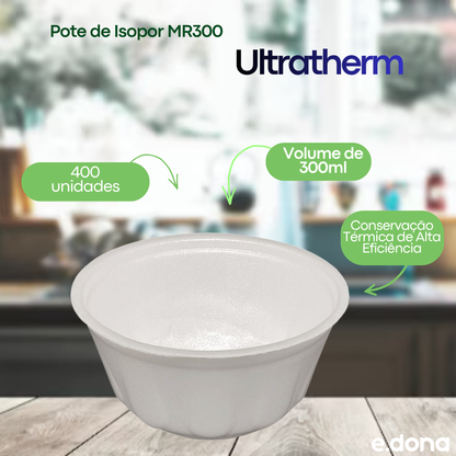 Pote de Isopor 300ml MR300 Ultratherm - 400 unidades