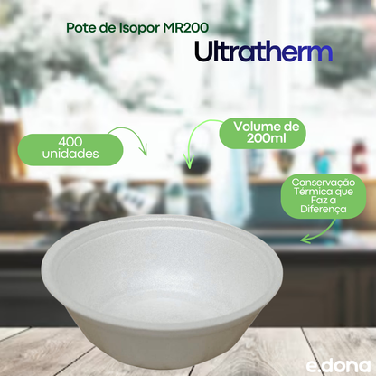 Pote de Isopor 200ml MR200 Ultratherm - 400 unidades