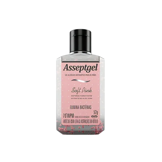 Álcool em gel 70% Soft Pink Asseptgel 52g