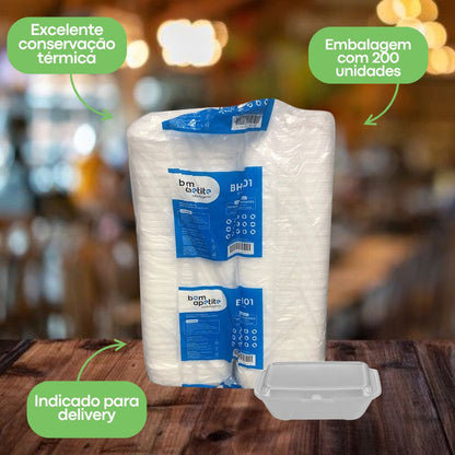 Estojo Descartável de Isopor Bom Apetite BH101
