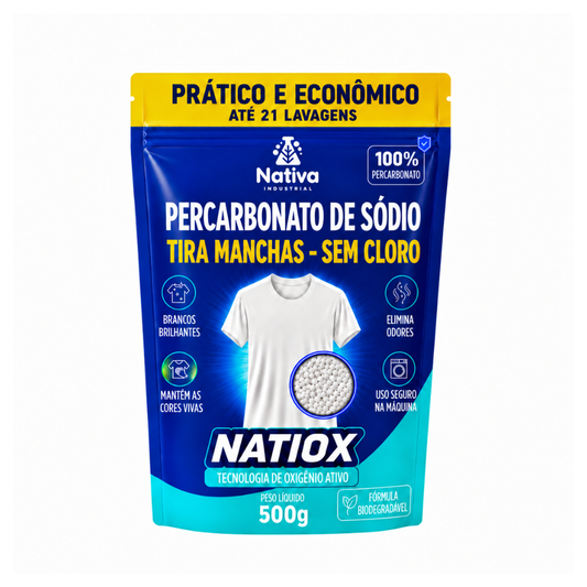 Percarbonato de Sódio Natiox 500g Tira Manchas