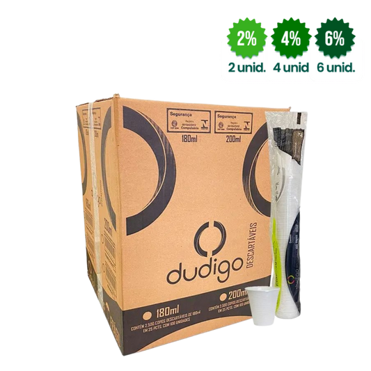 Copo 180ml Dudigo Branco PS 2500 Unidades