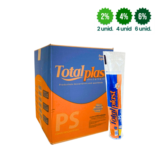 Copo de 180ml Branco PS Totalplast com 2.500 unidades
