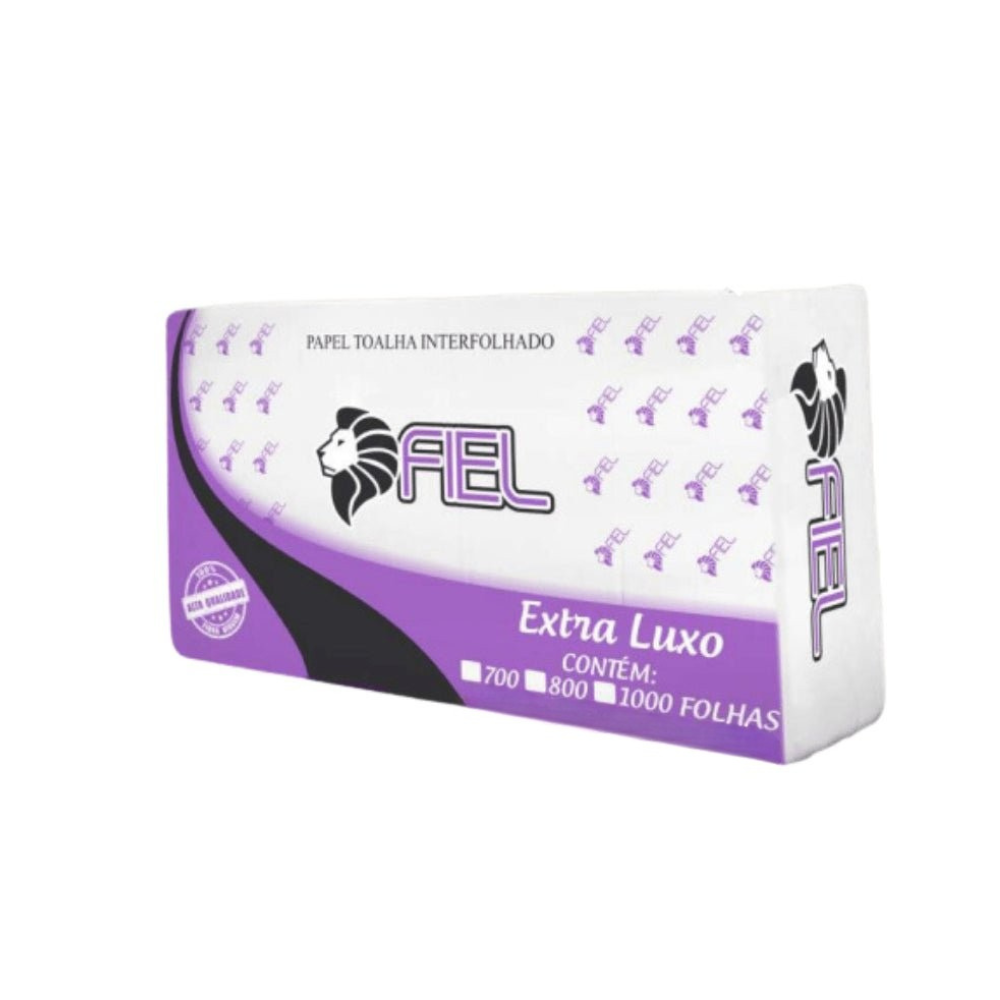 Papel Interfolha 100% Celulose 2 Dobras 23x20cm Fiel com 1.000 Folhas Simples