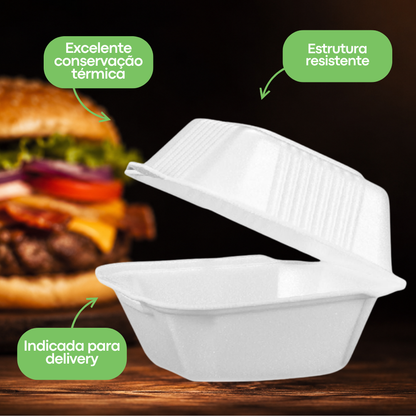 Hamburgueira Descartável de Isopor Ultratherm H01 com 400 Unidades