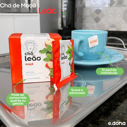 Chá de Maçã Leão com 10 sachês