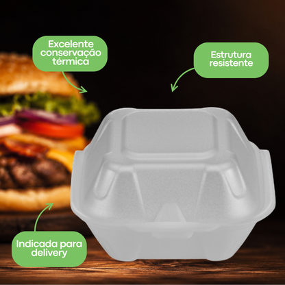 Hamburgueira Descartável de Isopor Bom Apetite BH01