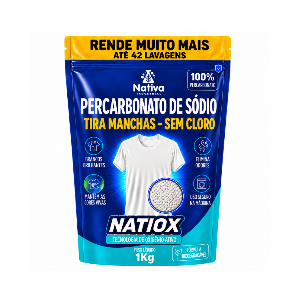 Percarbonato de Sódio Natiox 1kg Tira Manchas