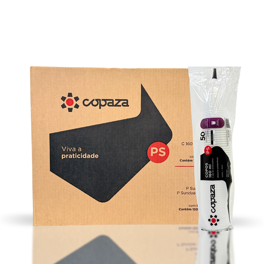 Copo de 160ml branco Antiestático PS Copaza com 1.500 unidades para máquinas de café