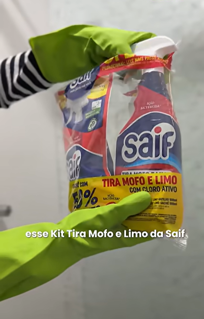 Kit Tira Mofo e Limo Gatilho 500ml + Sachê 500ml Saif