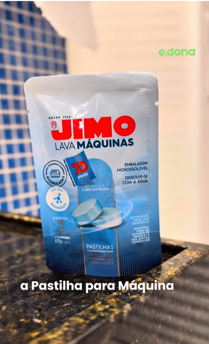 Pastilha 20g para Máquina de Lavar Roupas com 2 Unidades - Jimo