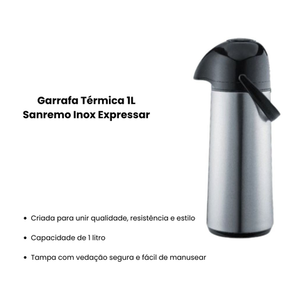 Garrafa Térmica 1L Sanremo Inox Expressar