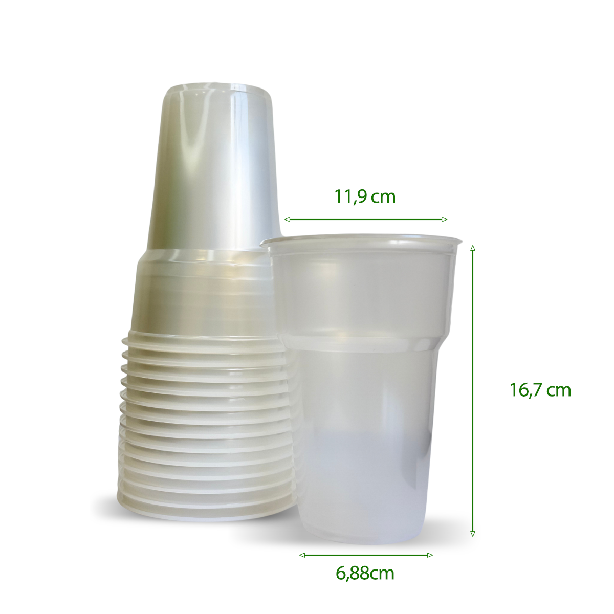 Copo de 1.000ml Translúcido com Degrau Copaza com 300 unidades