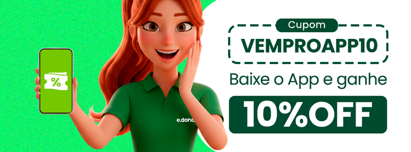 Use o cupom esquenta e garanta 5% de desconto em todo o site.