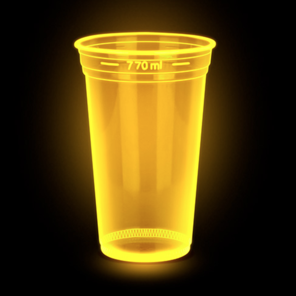 Copo 770ml Copaza PS Neon Amarelo 50 Unidades