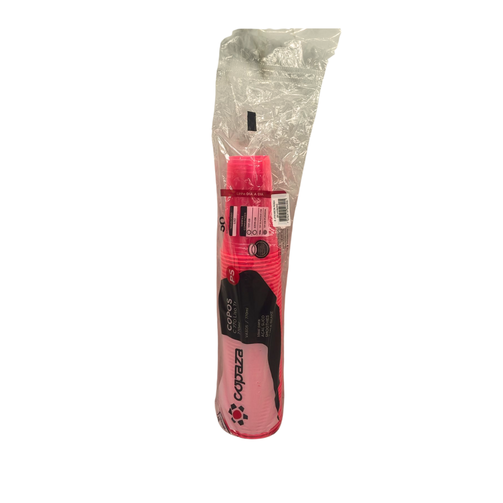 Copo 770ml Copaza PS Neon Rosa 50 Unidades