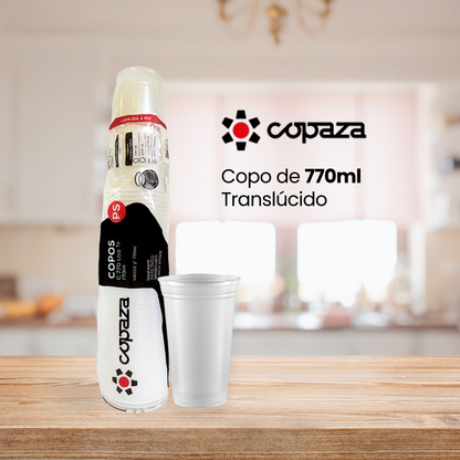 Copo de 770ml Transparente Copaza  com 50 unidades