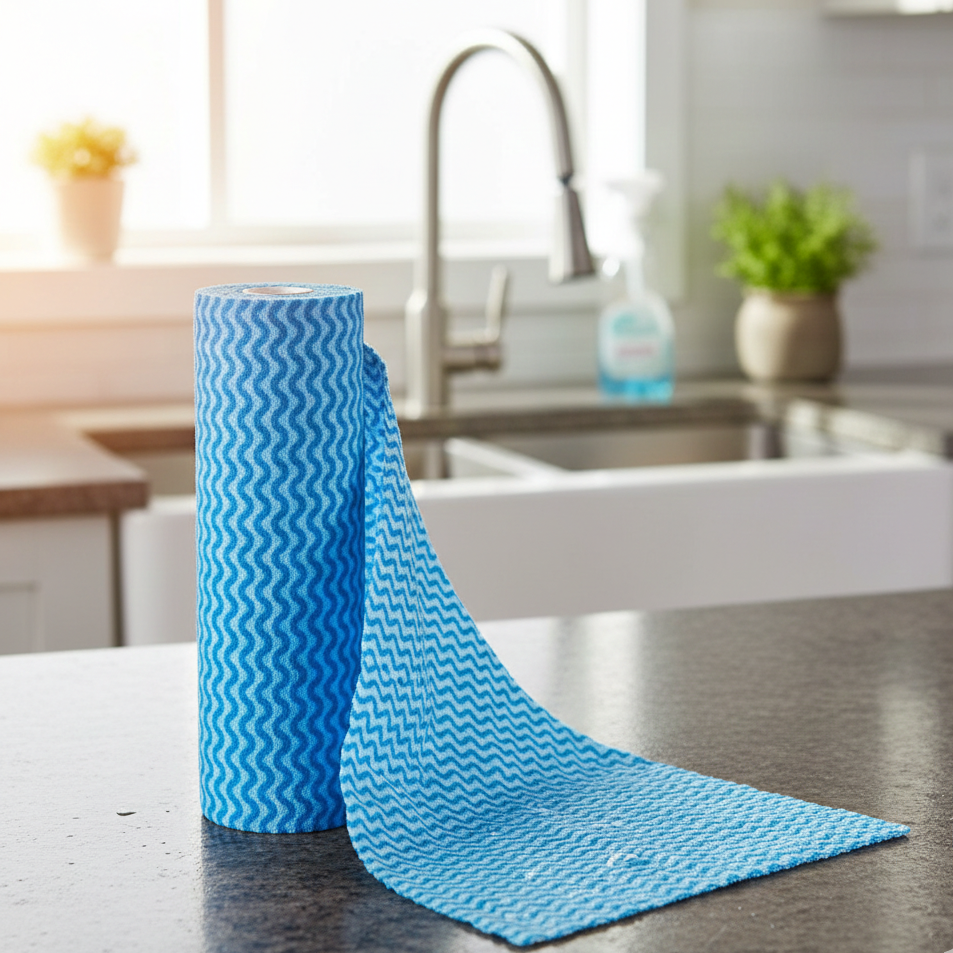 Pano Bobina 28x25cm Azul Life Clean com 50 Panos