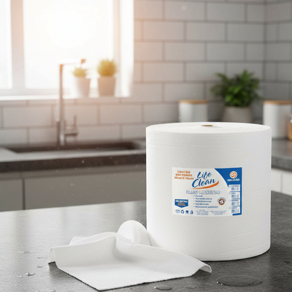 Pano Bobina Branco 28x300 Life Clean