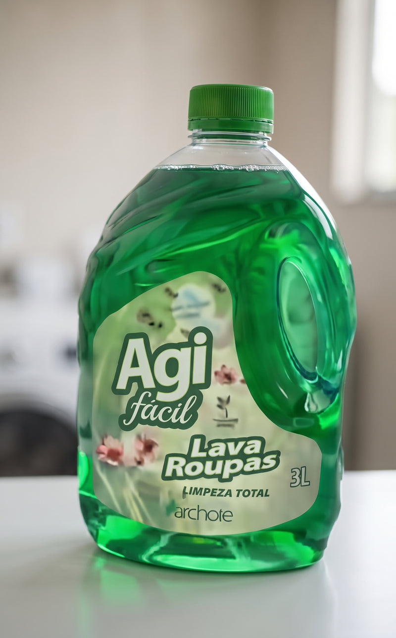 Sabão Líquido 3L Agi Fácil Limpeza Total