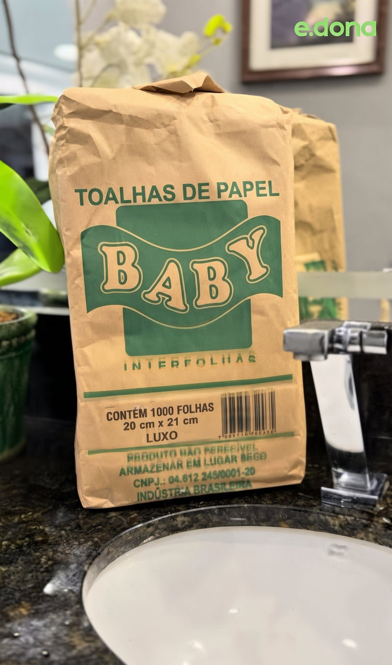 Papel Interfolha Branco - Baby