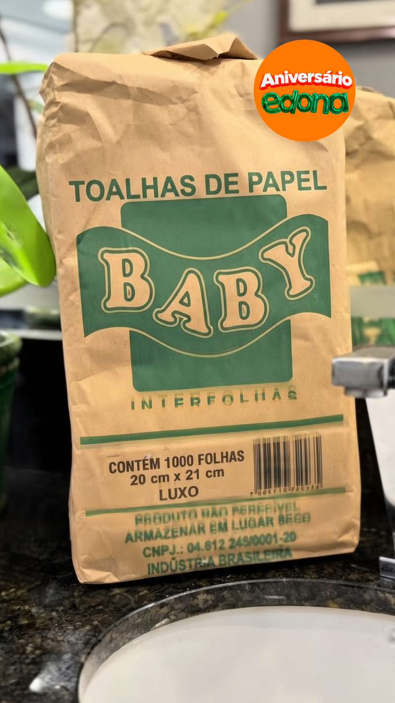 Papel Interfolha Branco - Baby