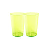 2 Pacotes de Copo Acrílico de 300ml Verde Neon Cropac com 10 unidades - Ideal para o seu evento