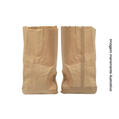 Saco de Papel Kraftmix Liso 1kg Embalebem Pacote com 500 Unidades