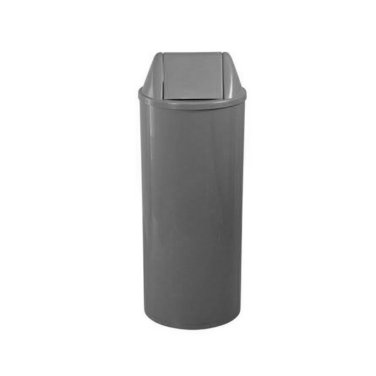 Lixeira 22L redonda Cinza com tampa basculante EB12C JSN