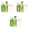 Kit 3 Pacotes de Espeto de bambu Golf 9cm Natural com 50 unidades Ideal para lanches e Petiscos